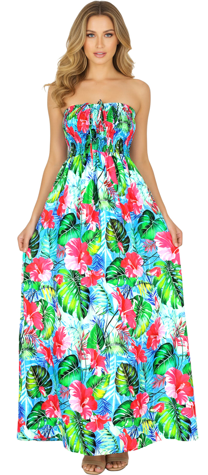 LA LEELA Multi Long Dress - 917336