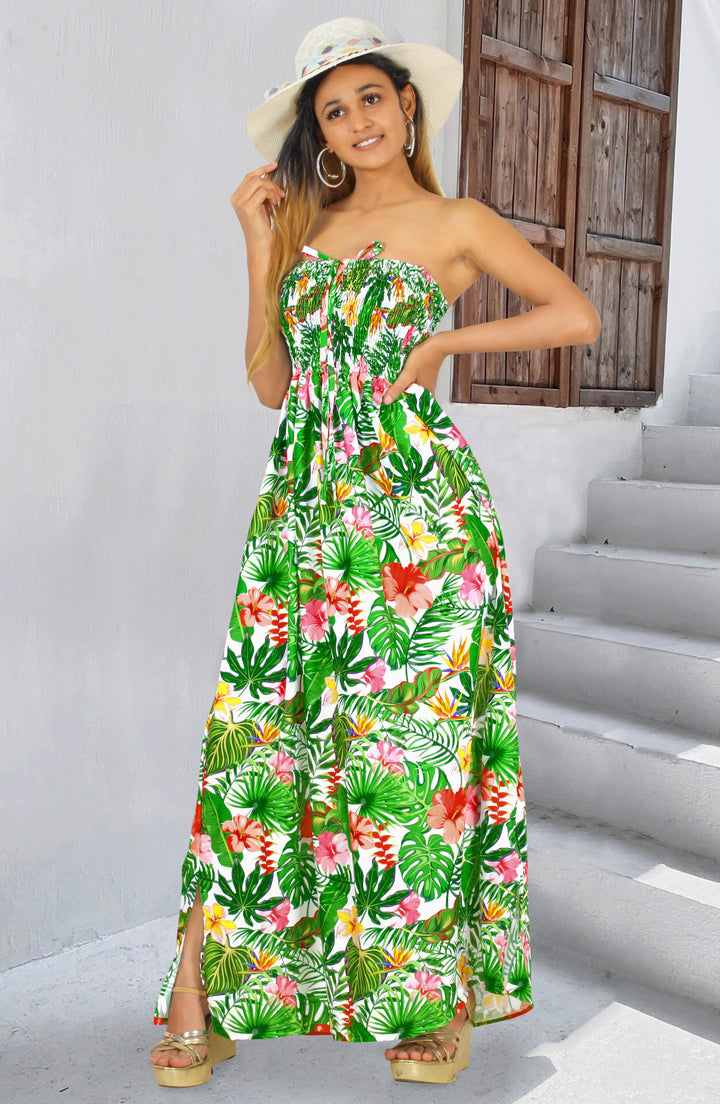 LA LEELA Green Long Dress - 917492