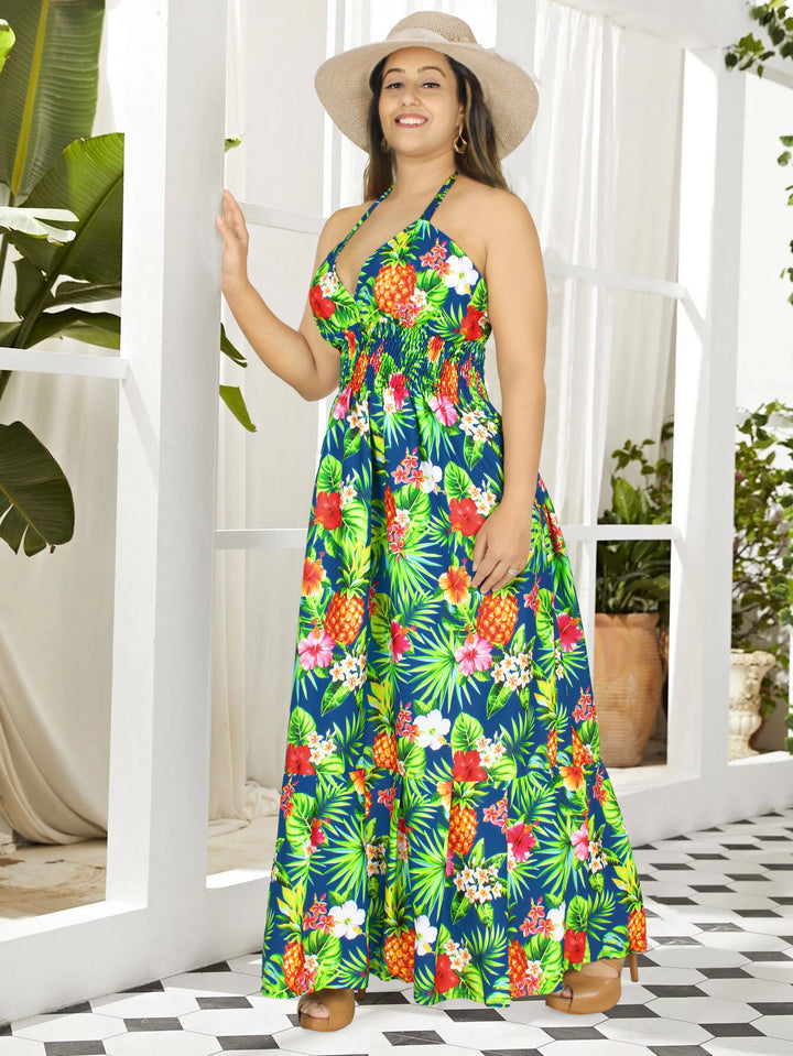Aloha Low back Luau party dress for women P01051