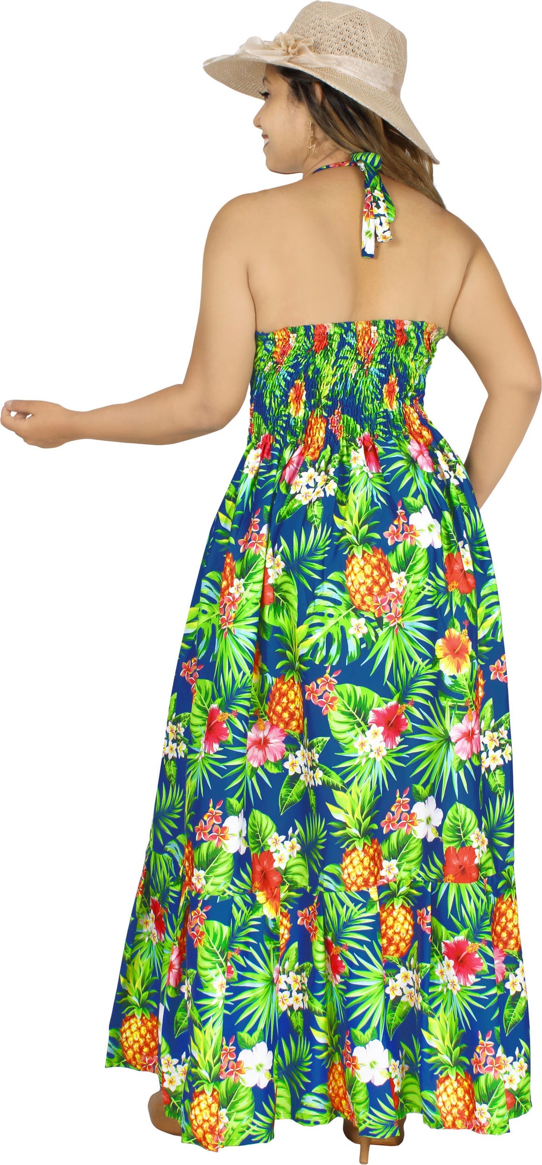 Aloha Low back Luau party dress for women P01051