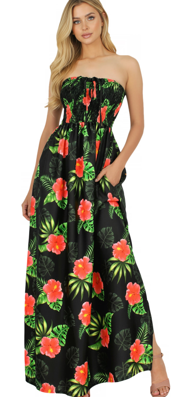 LA LEELA Black Long Dress - 917490