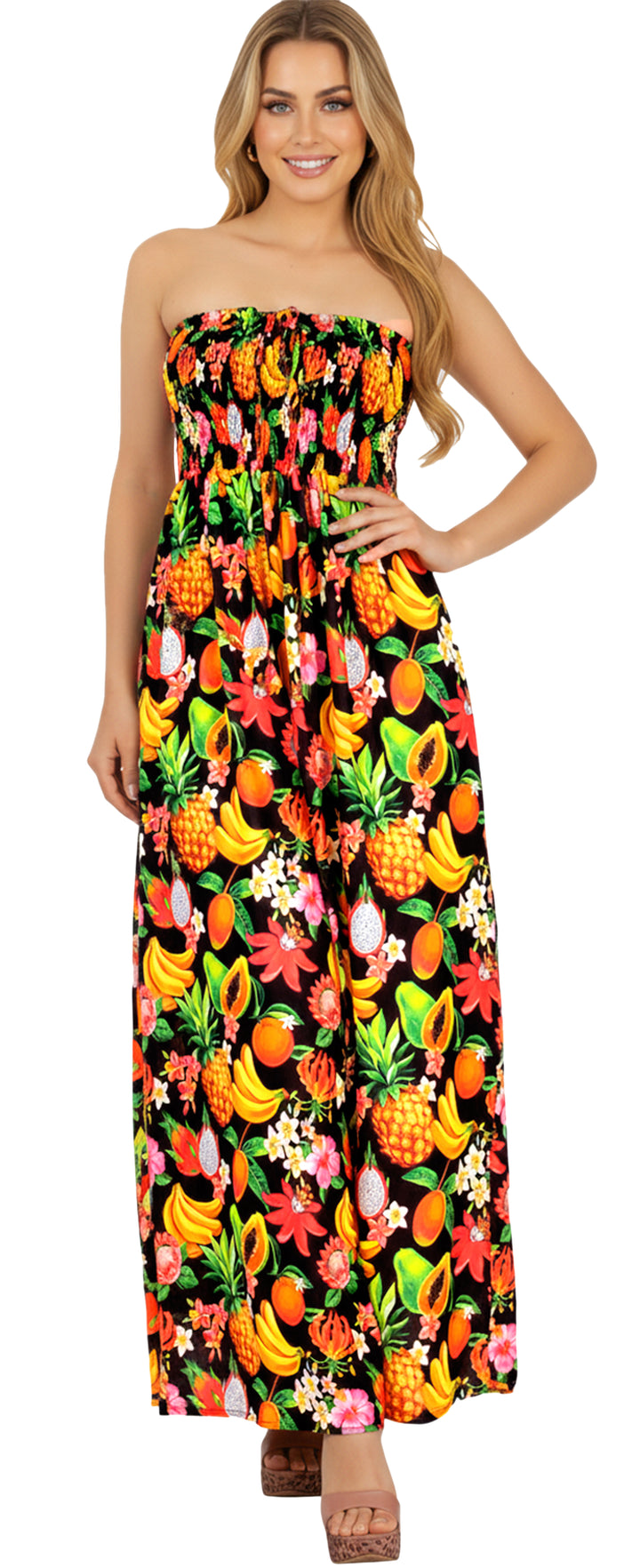 LA LEELA Multi Long Dress - 917488