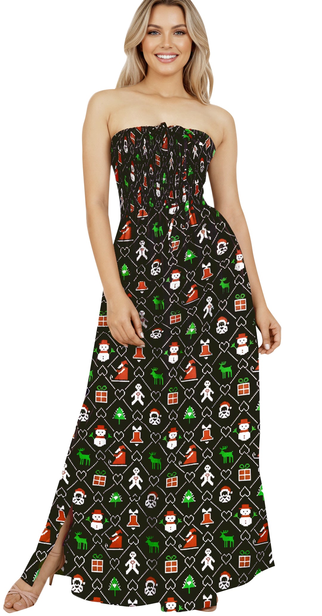 LA LEELA Black Long Dress - 919598