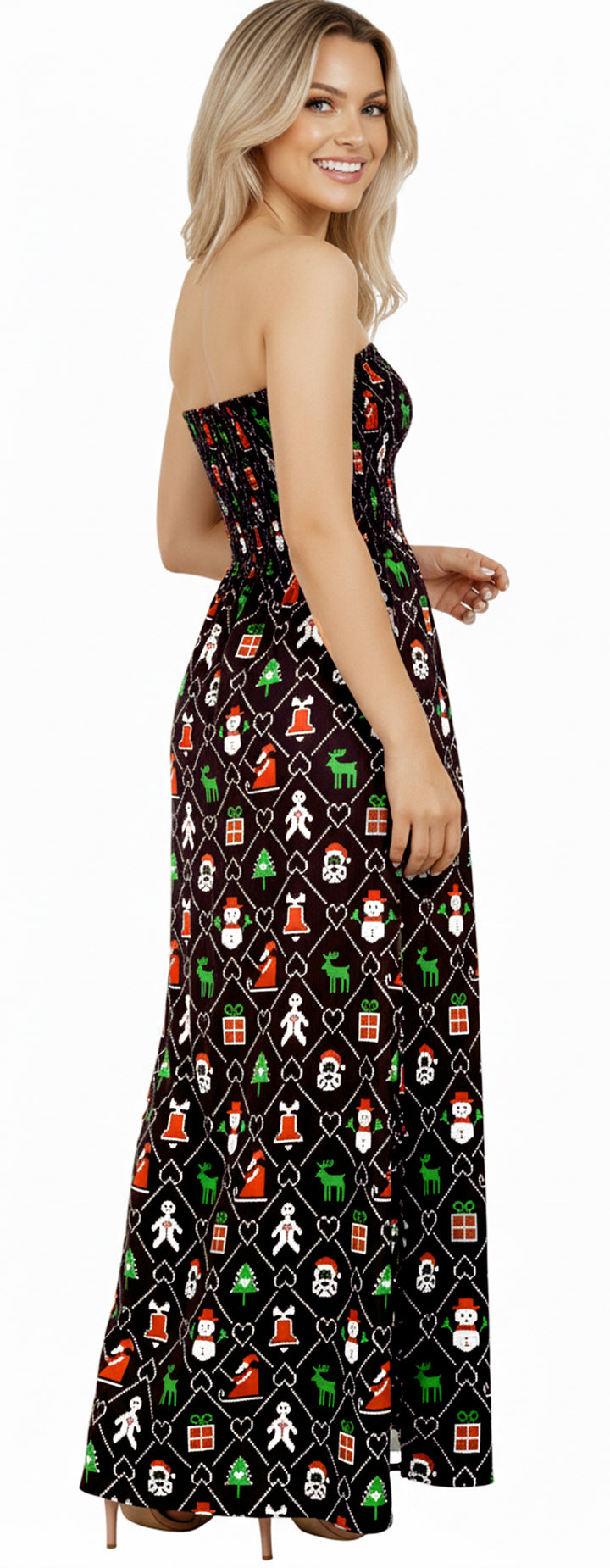LA LEELA Black Long Dress - 919598