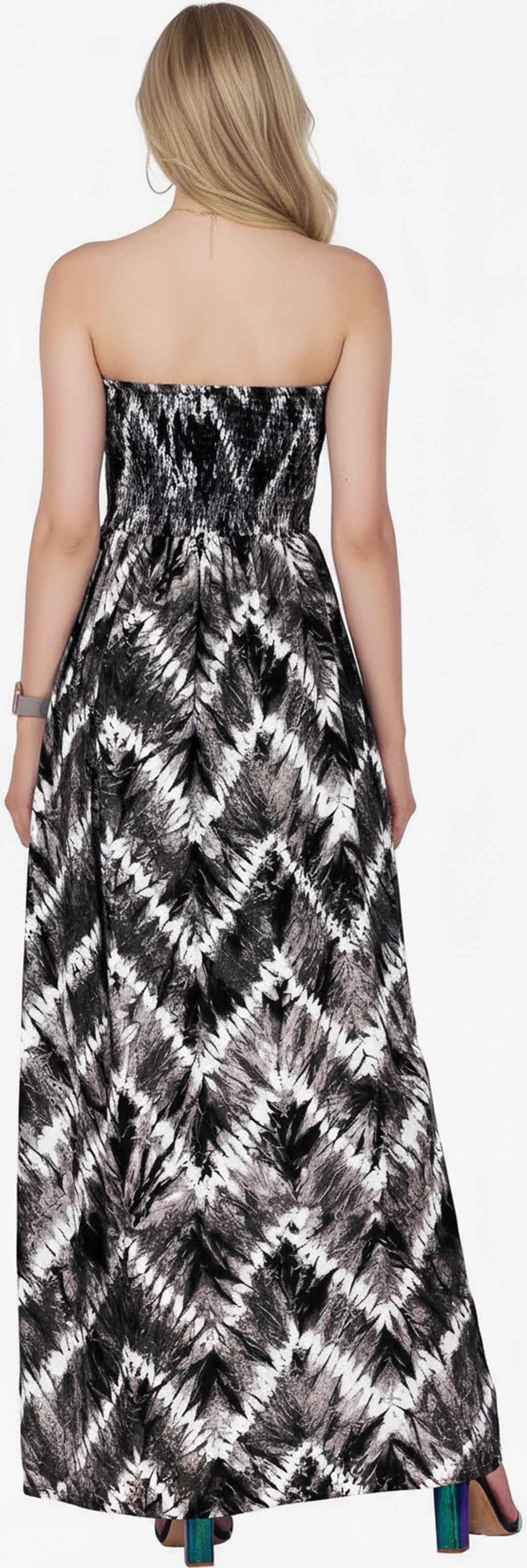 Ocean Waves Tiedye Maxi Dress for women P01069