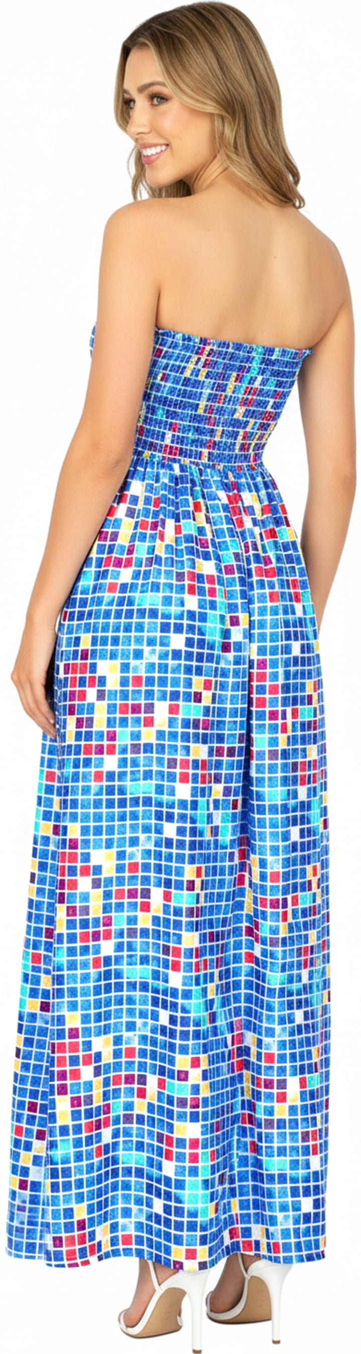 LA LEELA Blue Long Dress - 917485