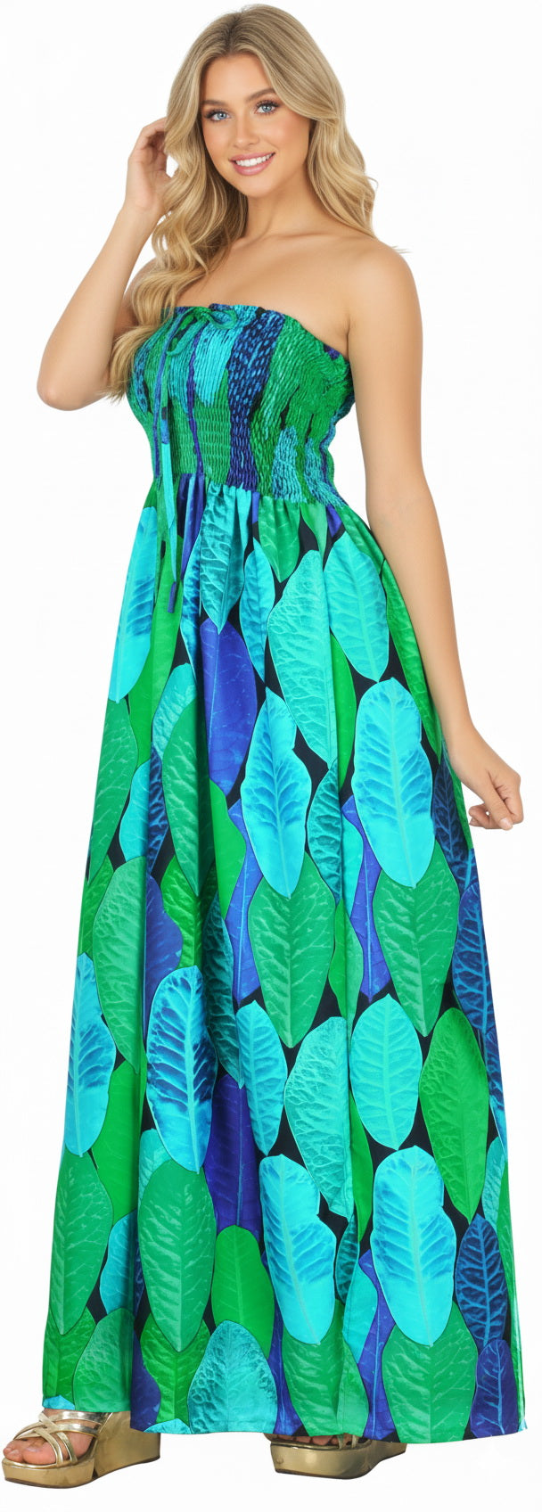 HAPPY BAY Blue Long Dress - 917487