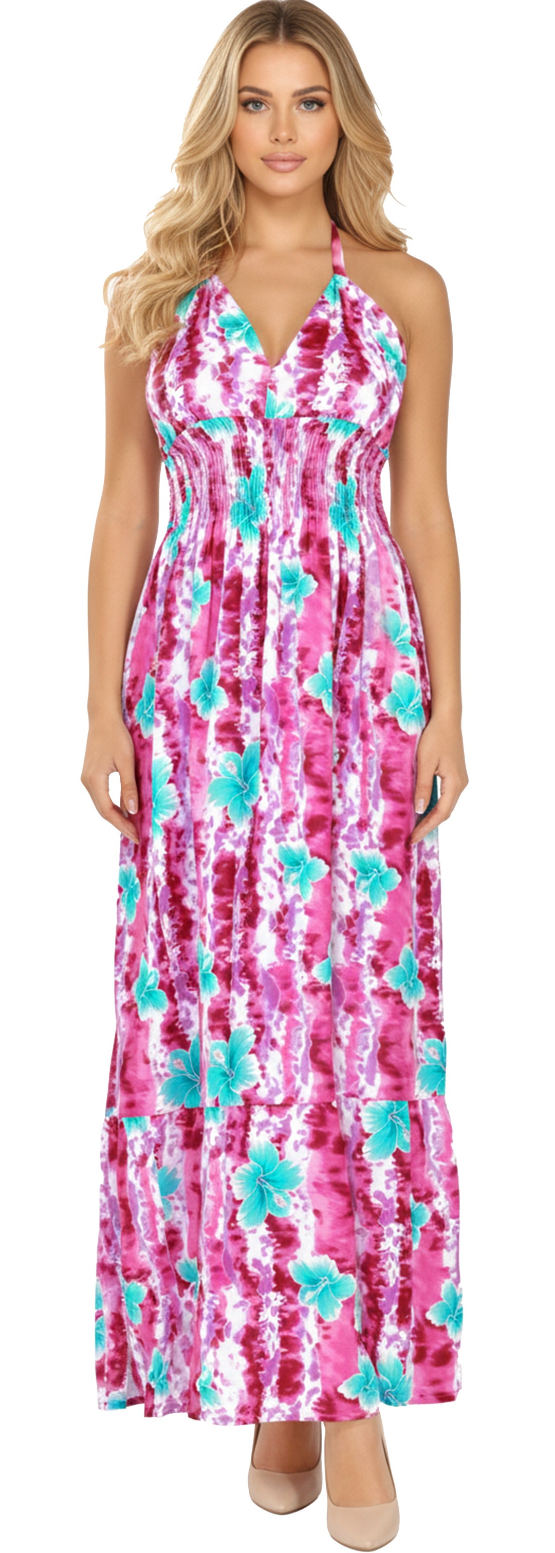 LA LEELA Pink Long Dress - 916412