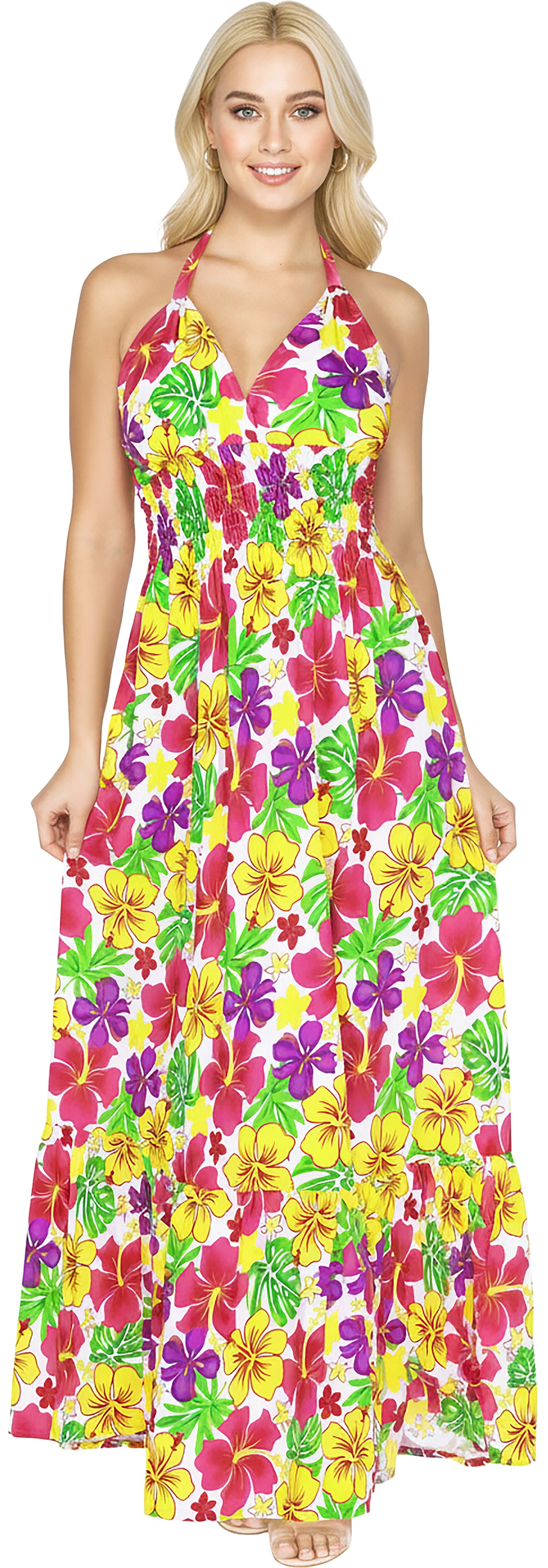 LA LEELA Multi Long Dress - 916433
