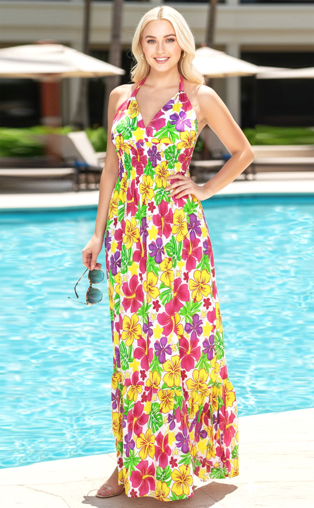 LA LEELA Multi Long Dress - 916433