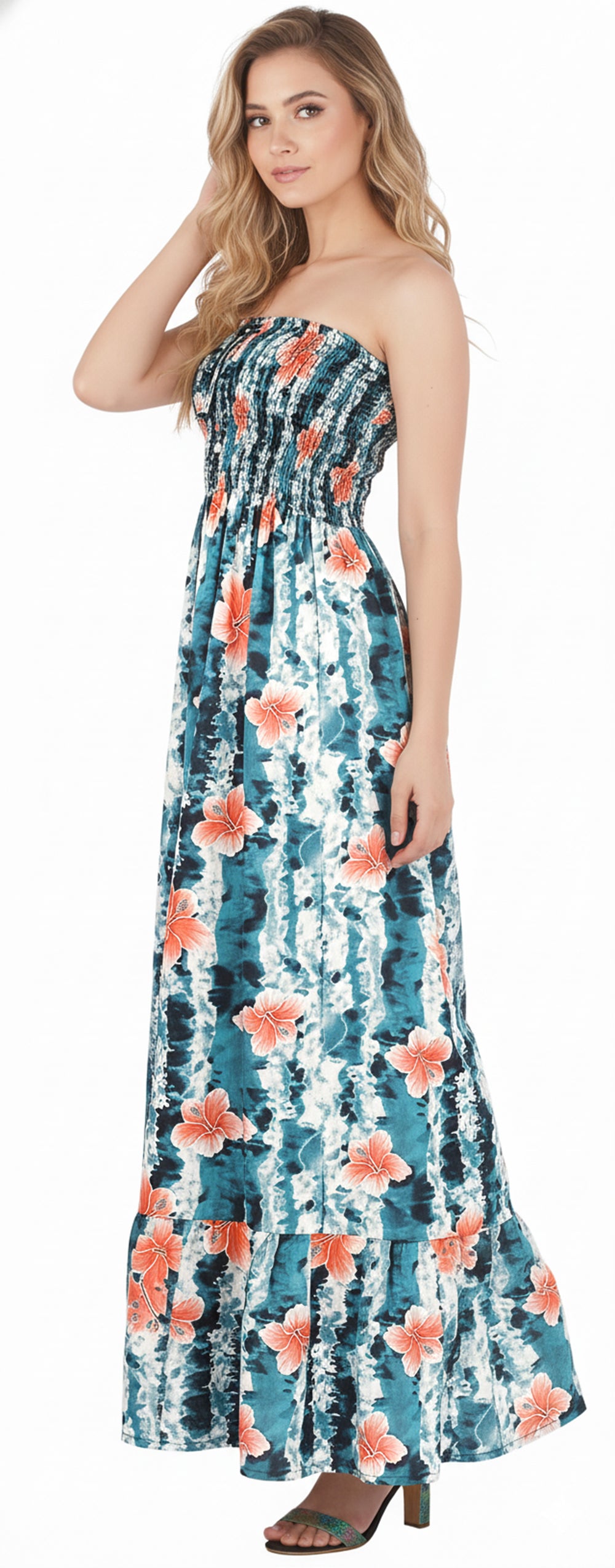 LA LEELA Blue Long Dress - 133858