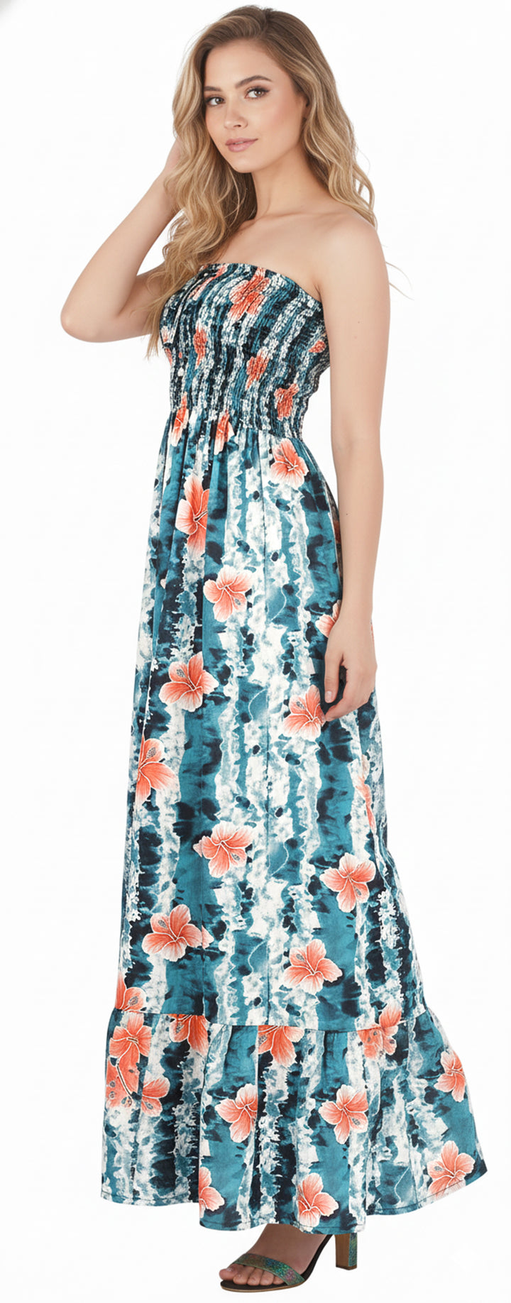 LA LEELA Blue Long Dress - 133858