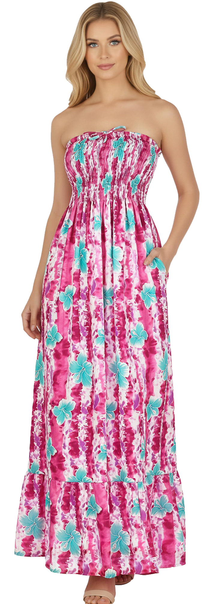 LA LEELA Pink Long Dress - 133859