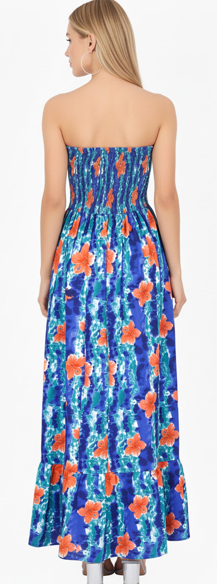 LA LEELA Blue Long Dress - 133857