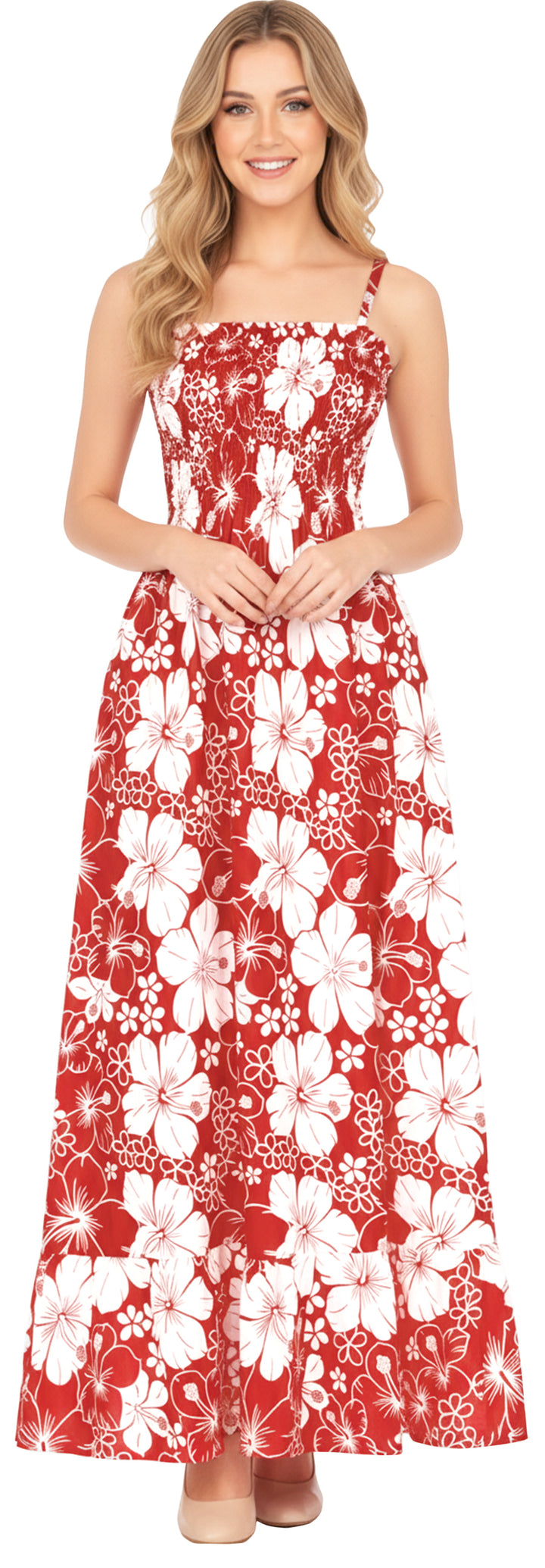 LA LEELA Red Long Dress - 121504