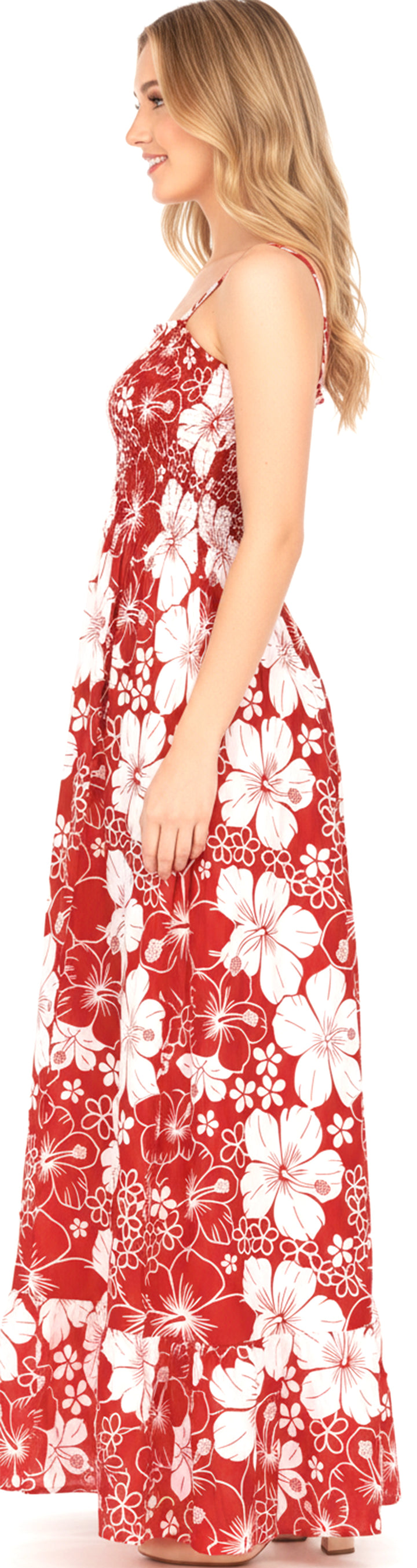 LA LEELA Red Long Dress - 121504