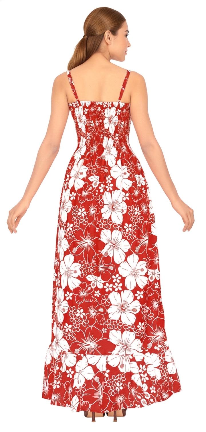 LA LEELA Red Long Dress - 121504
