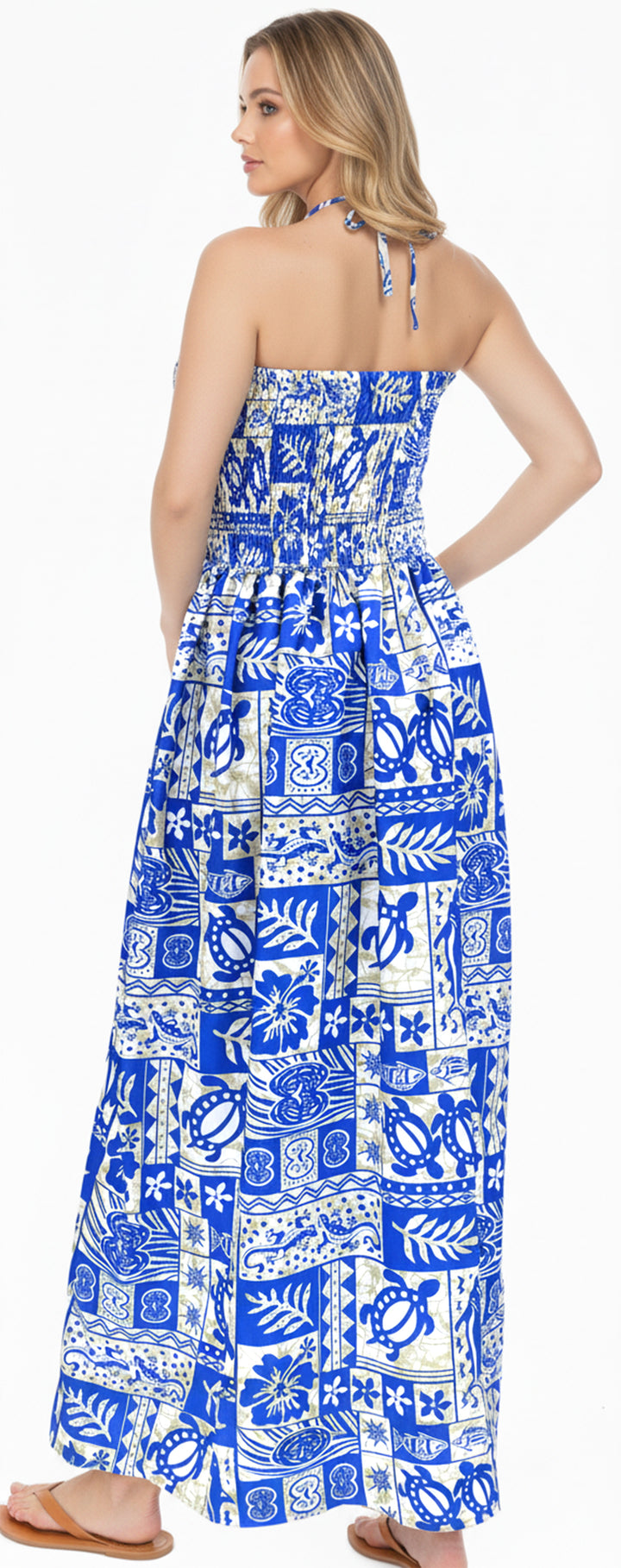 LA LEELA Blue Long Dress - 136408