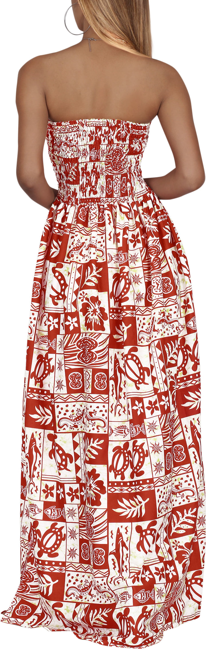 LA LEELA Red Long Dress - 136406
