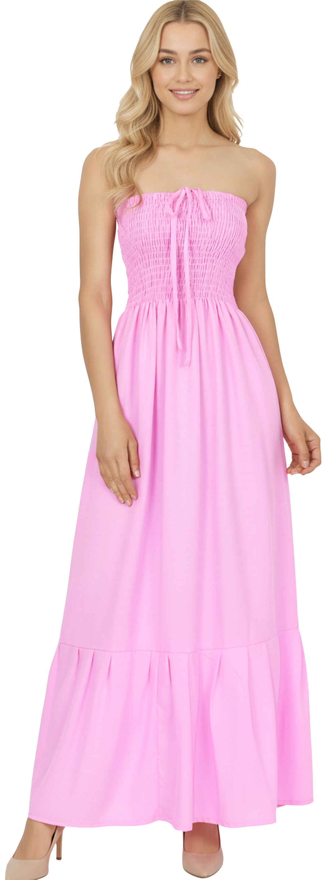 LA LEELA Light Pink Long Dress - 122945