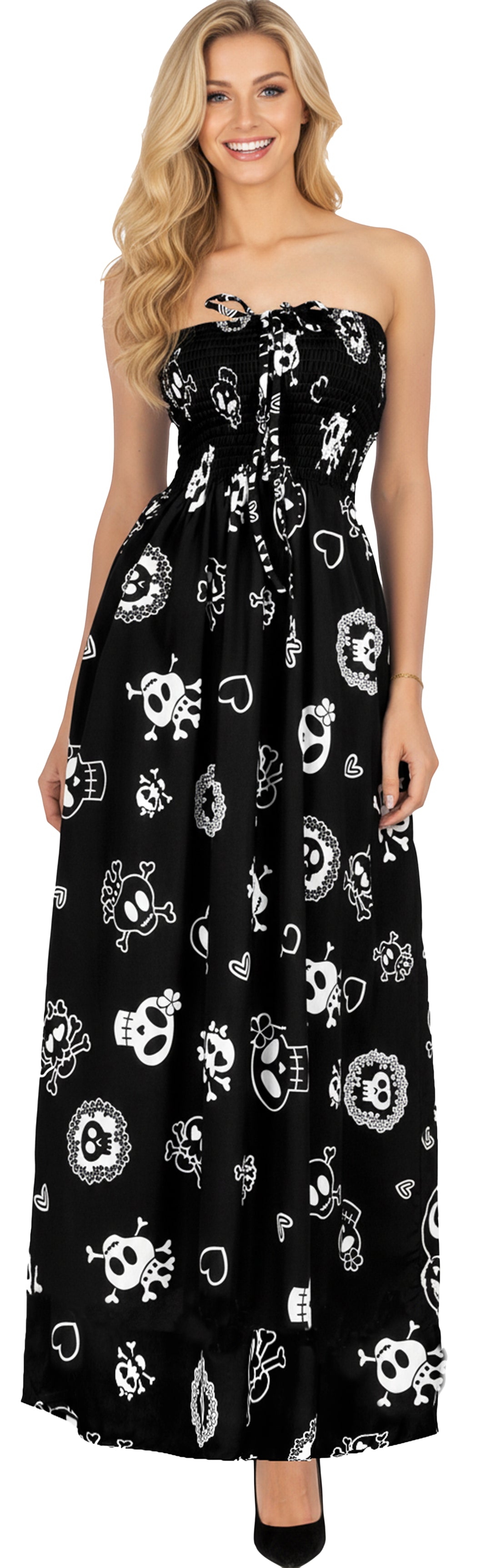 LA LEELA Black Long Dress - 906240
