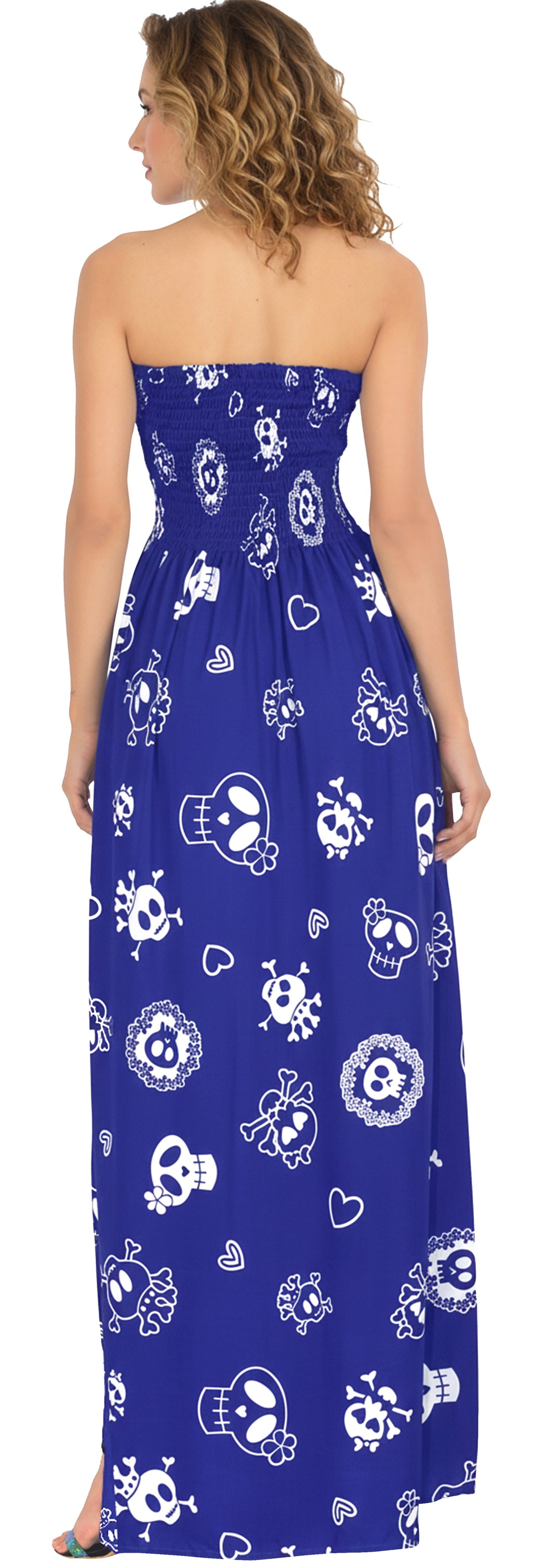 LA LEELA Blue Long Dress - 906239