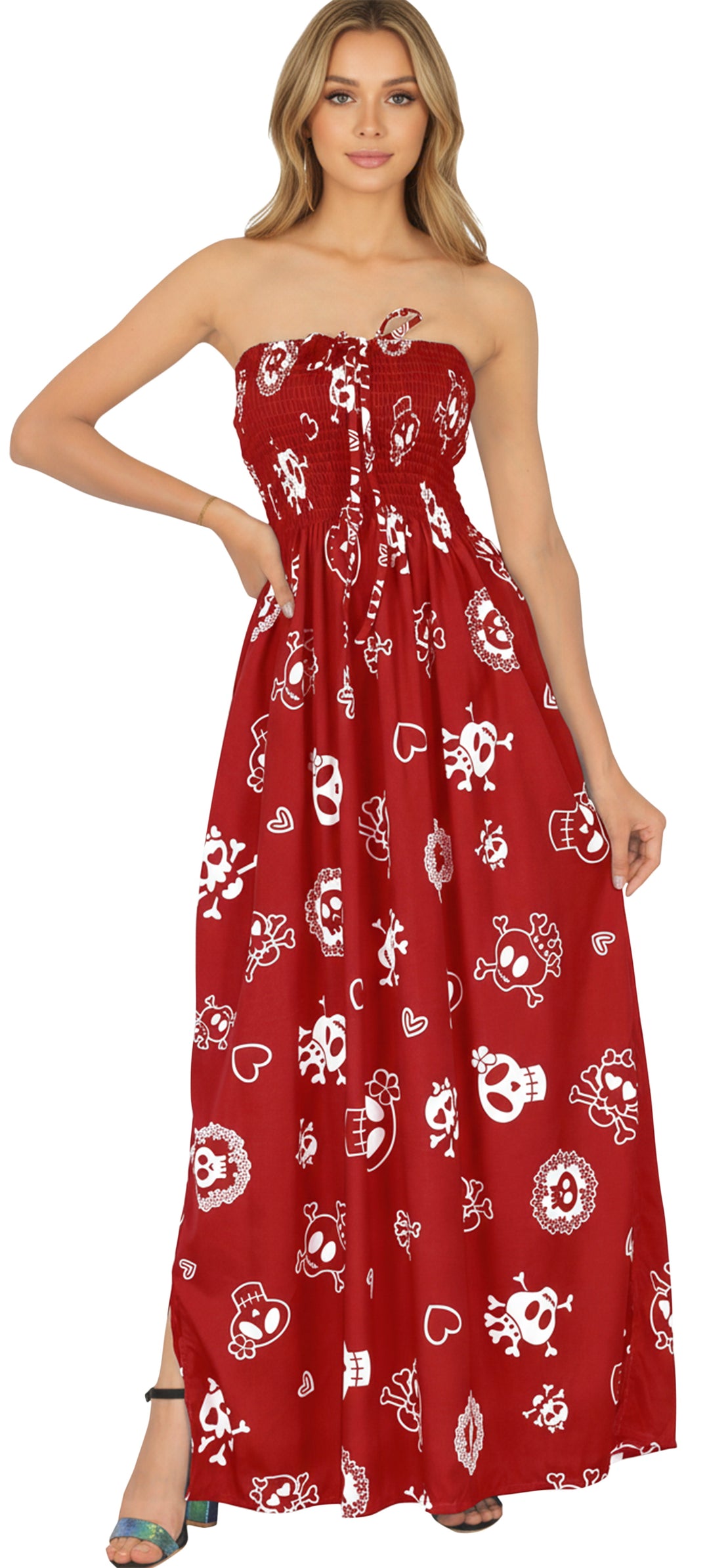 LA LEELA Red Long Dress - 906238