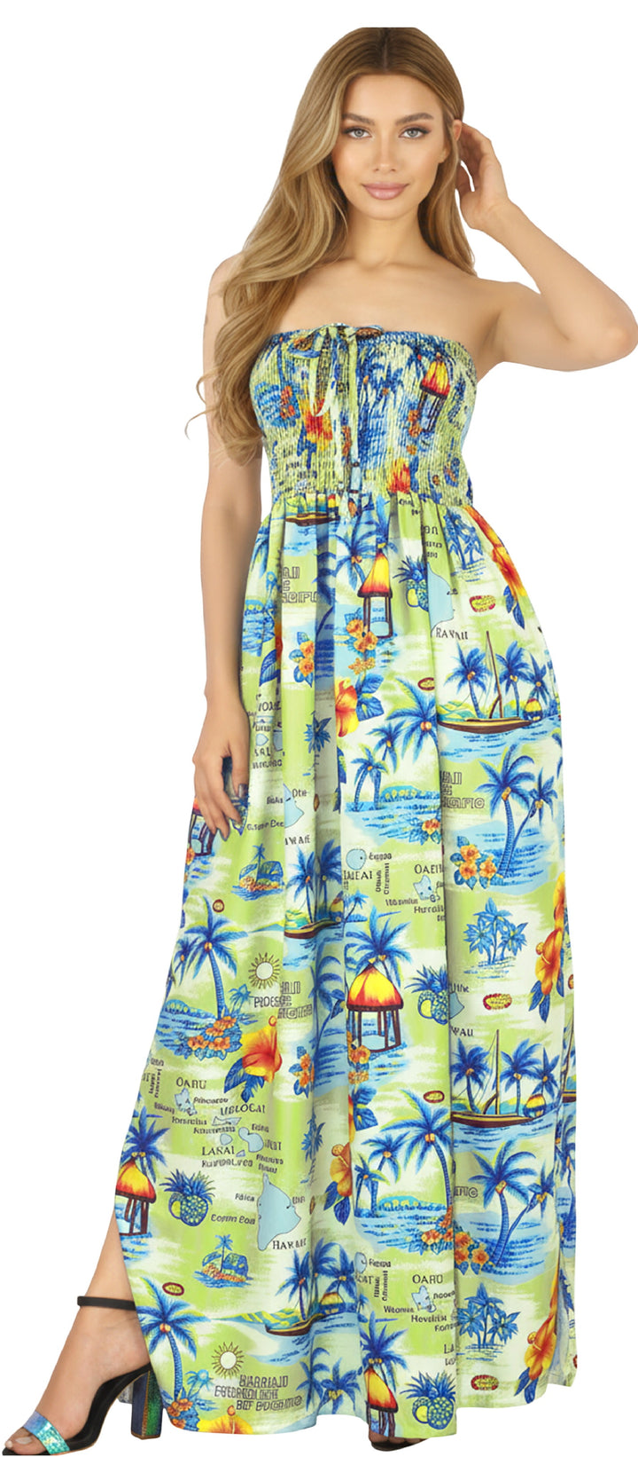Hawaiian Islands Maxi Dress for women