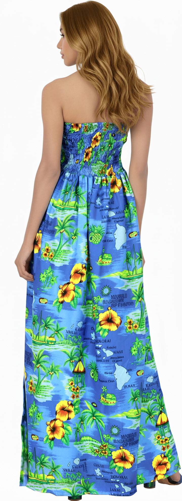 LA LEELA Blue Long Dress - 136249