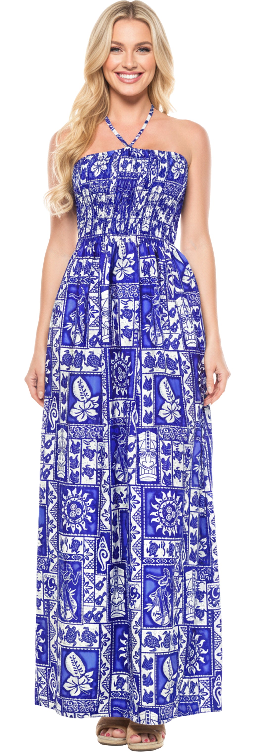 LA LEELA Blue Long Dress - 129450