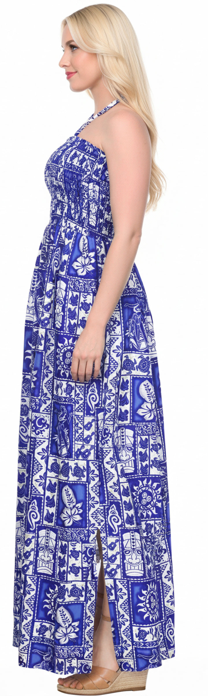 LA LEELA Blue Long Dress - 129450