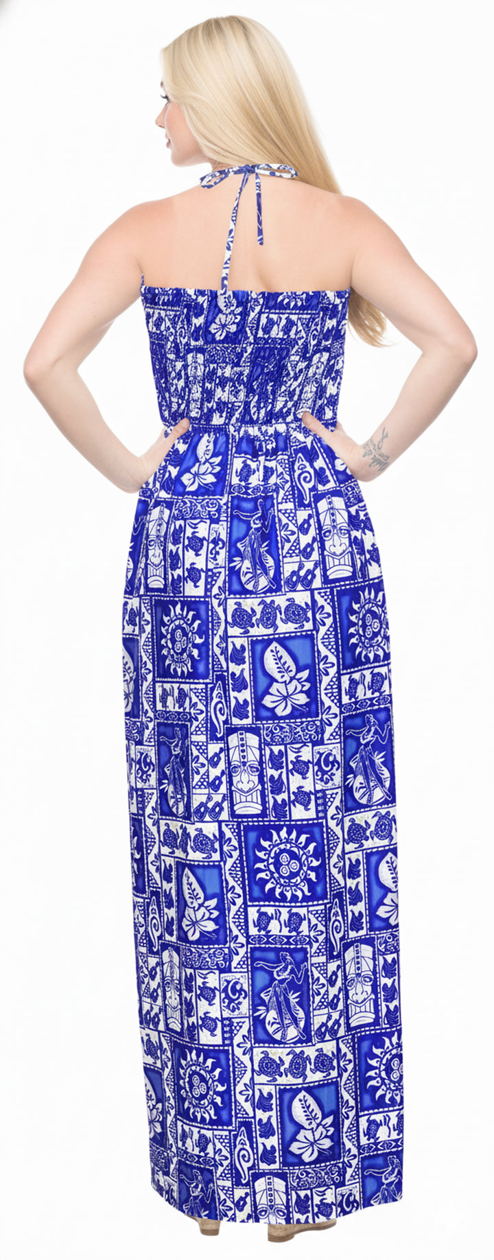 LA LEELA Blue Long Dress - 129450