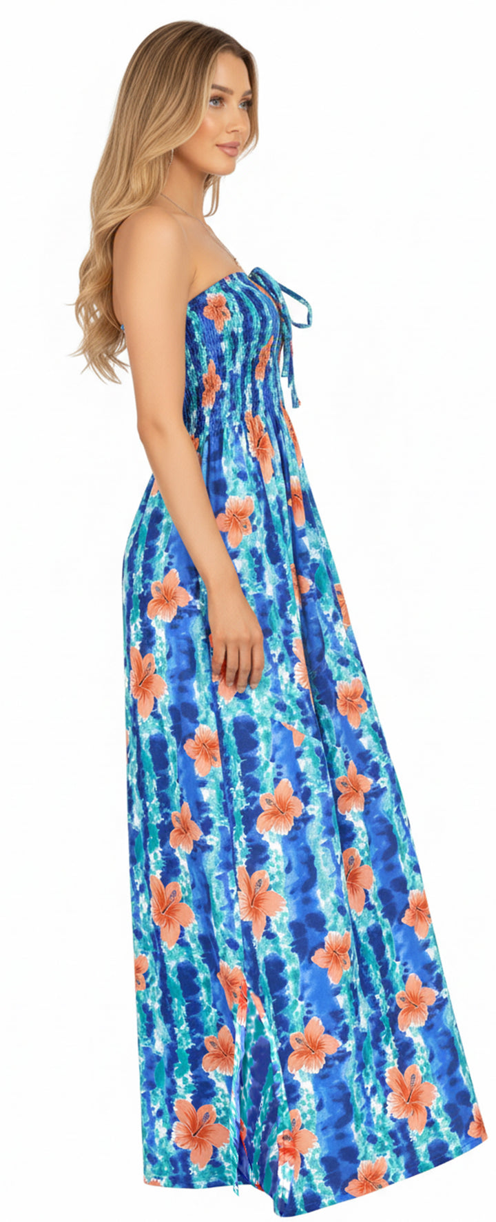 LA LEELA Blue Long Dress - 133869