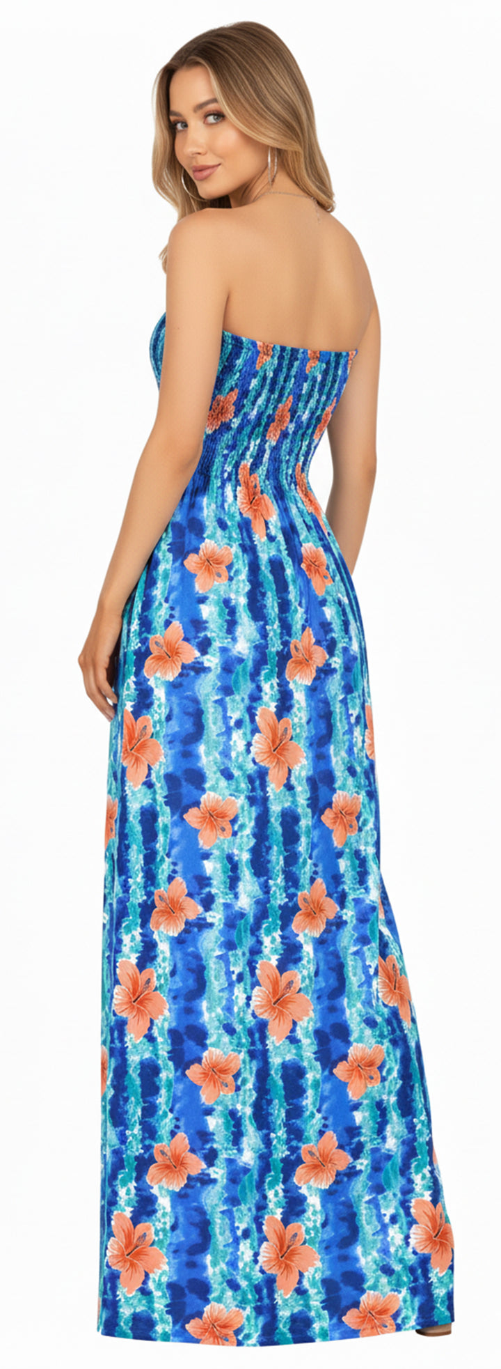 LA LEELA Blue Long Dress - 133869