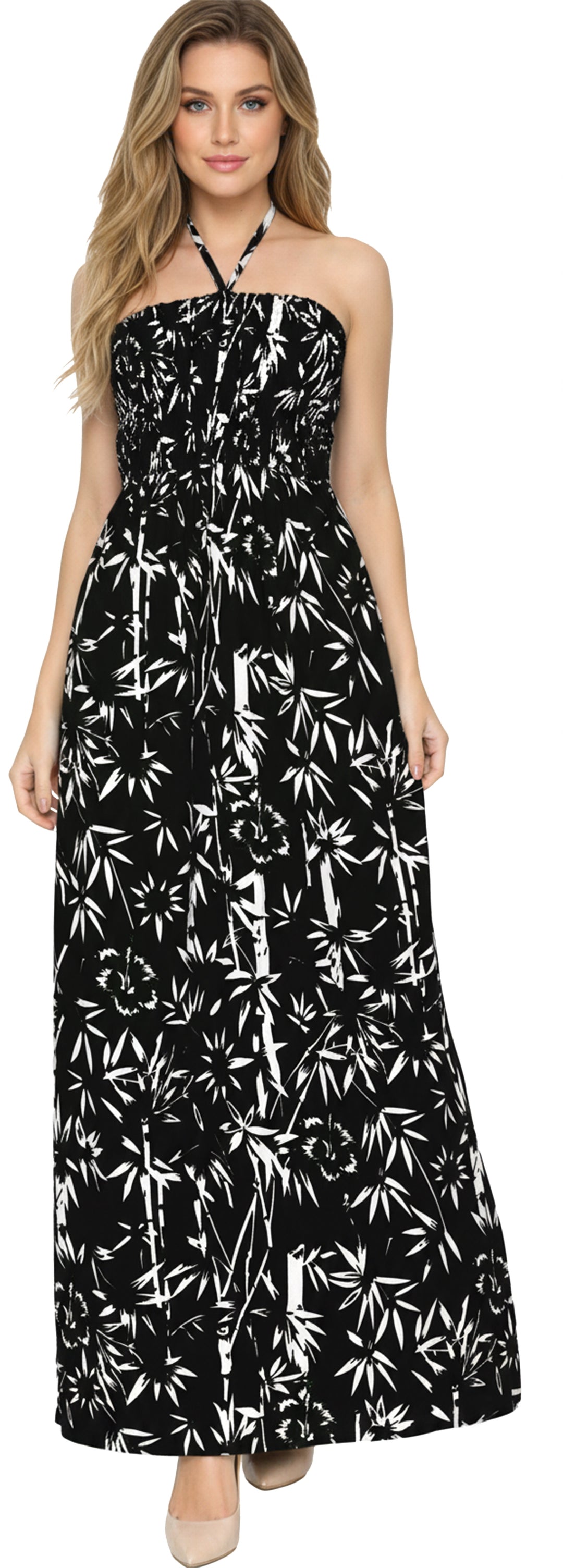 LA LEELA Black Long Dress - 129782