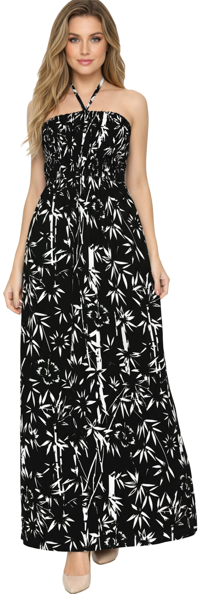 LA LEELA Black Long Dress - 129782