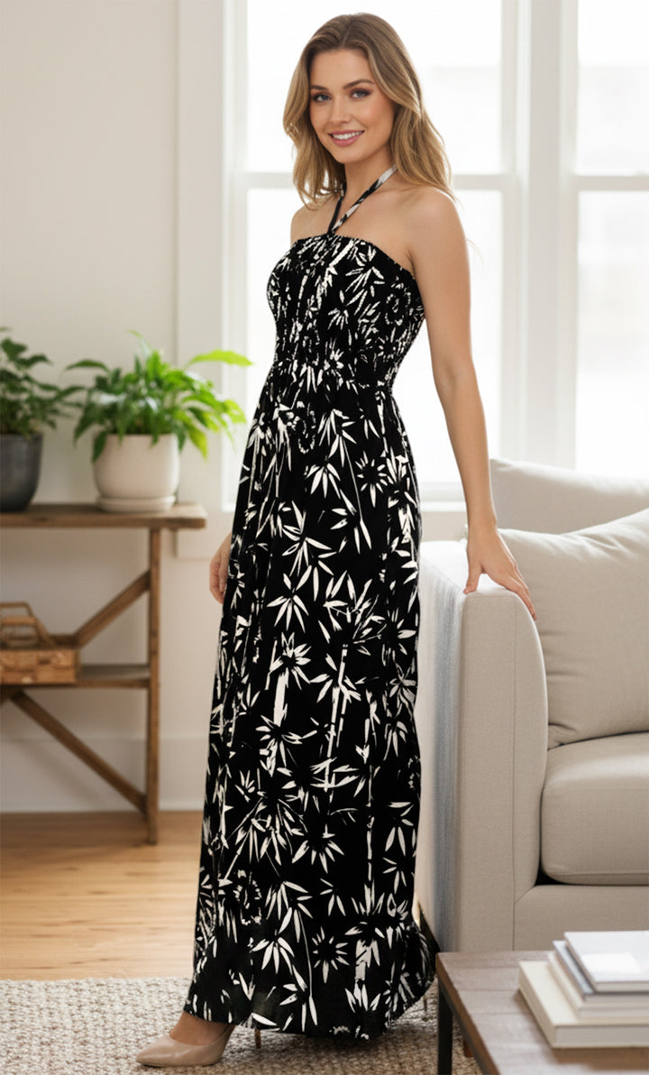 LA LEELA Black Long Dress - 129782