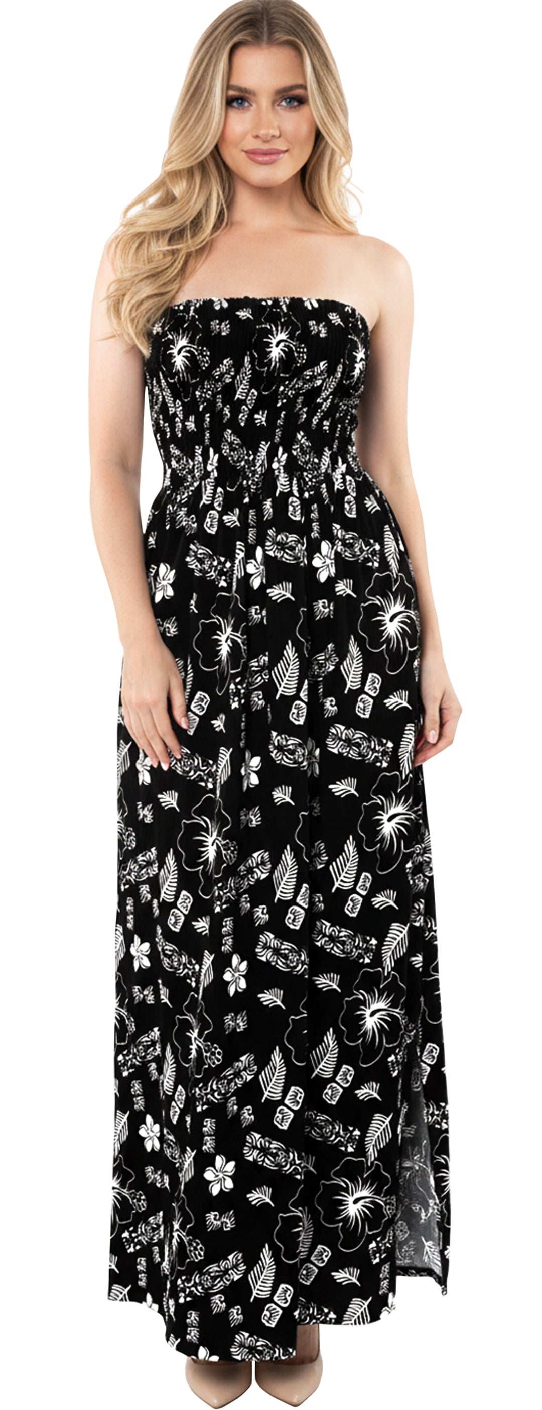 LA LEELA Black Long Dress - 136380