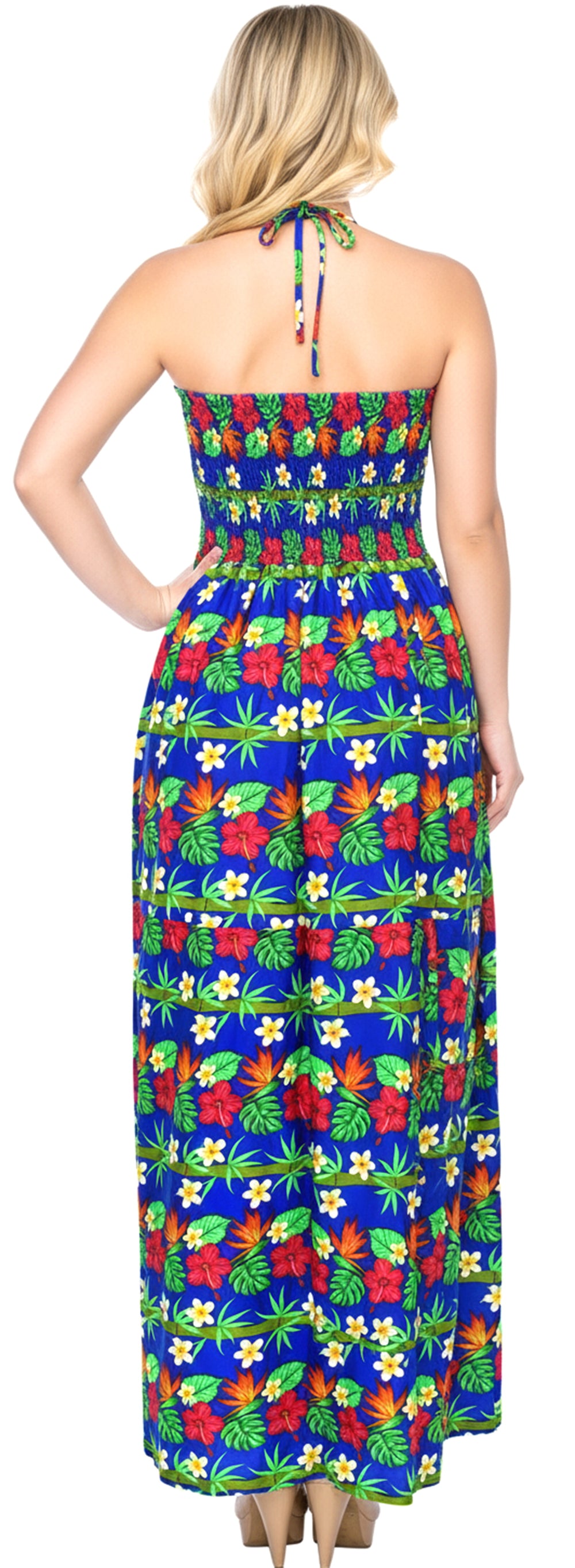 LA LEELA Blue Long Dress - 136992