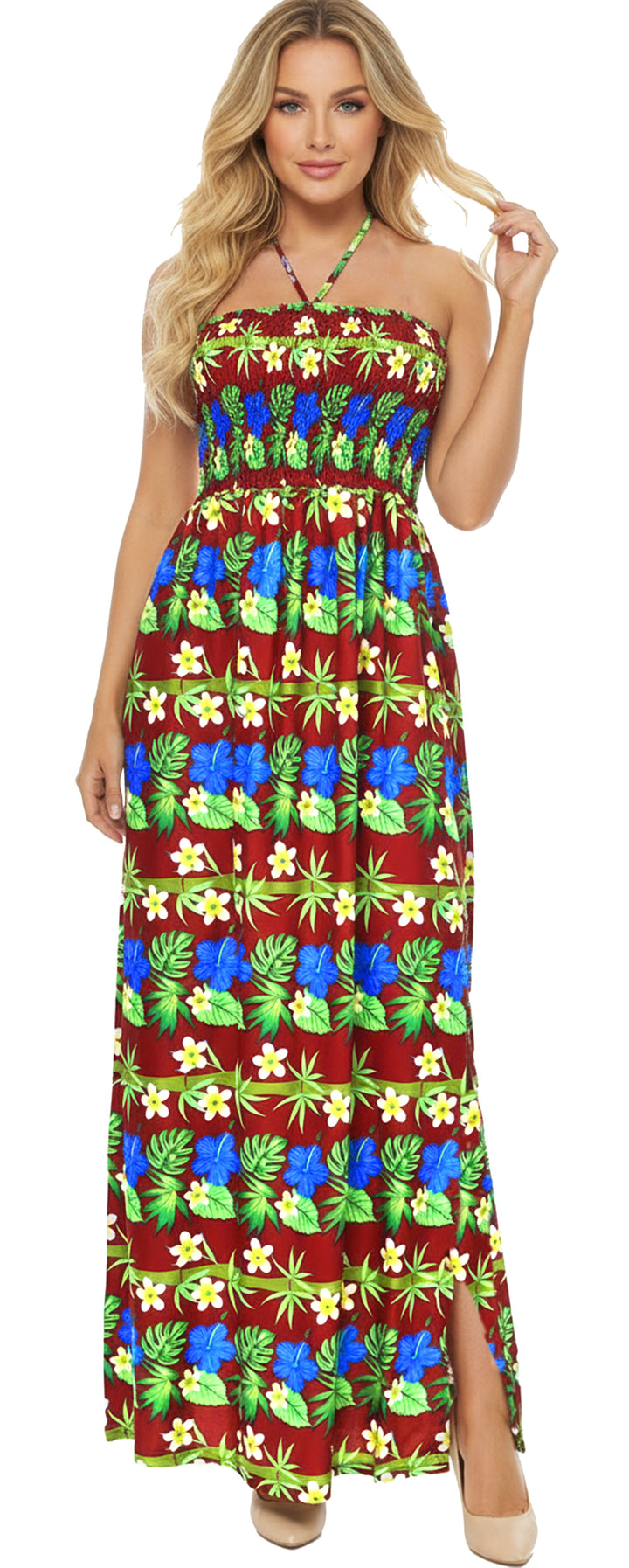 LA LEELA Multi Long Dress - 136993