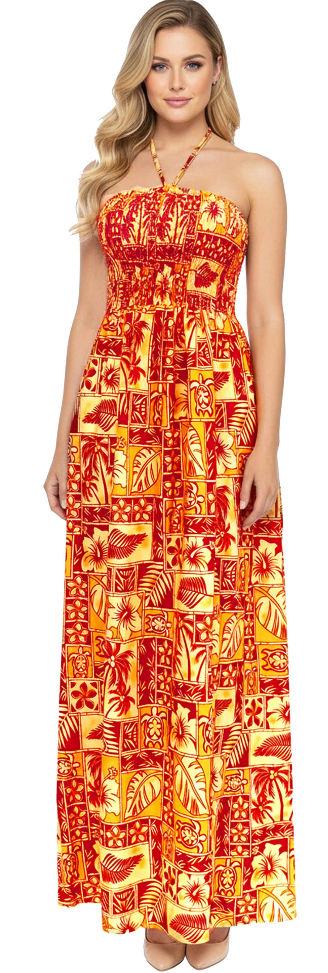 LA LEELA Red Long Dress - 137059