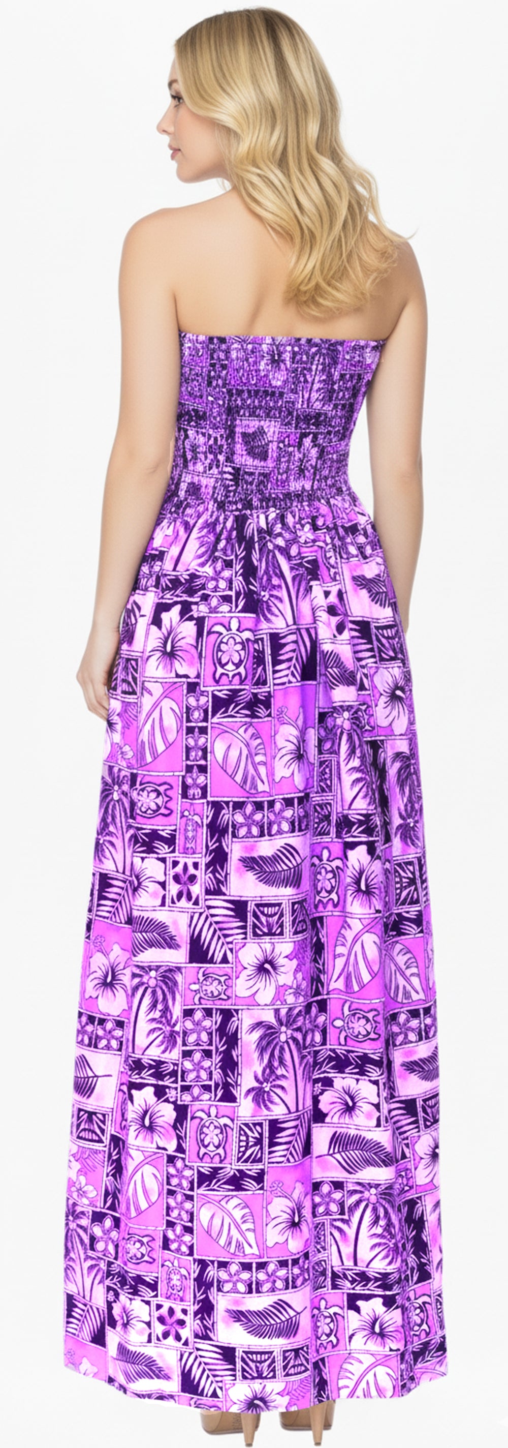 LA LEELA Purple Long Dress - 137057