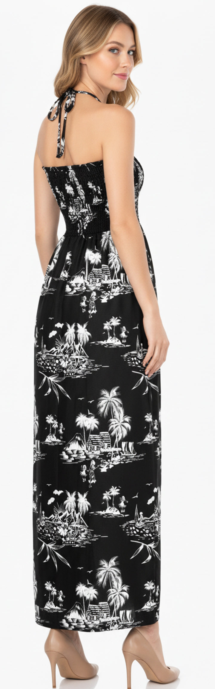 LA LEELA Black Long Dress - 907981