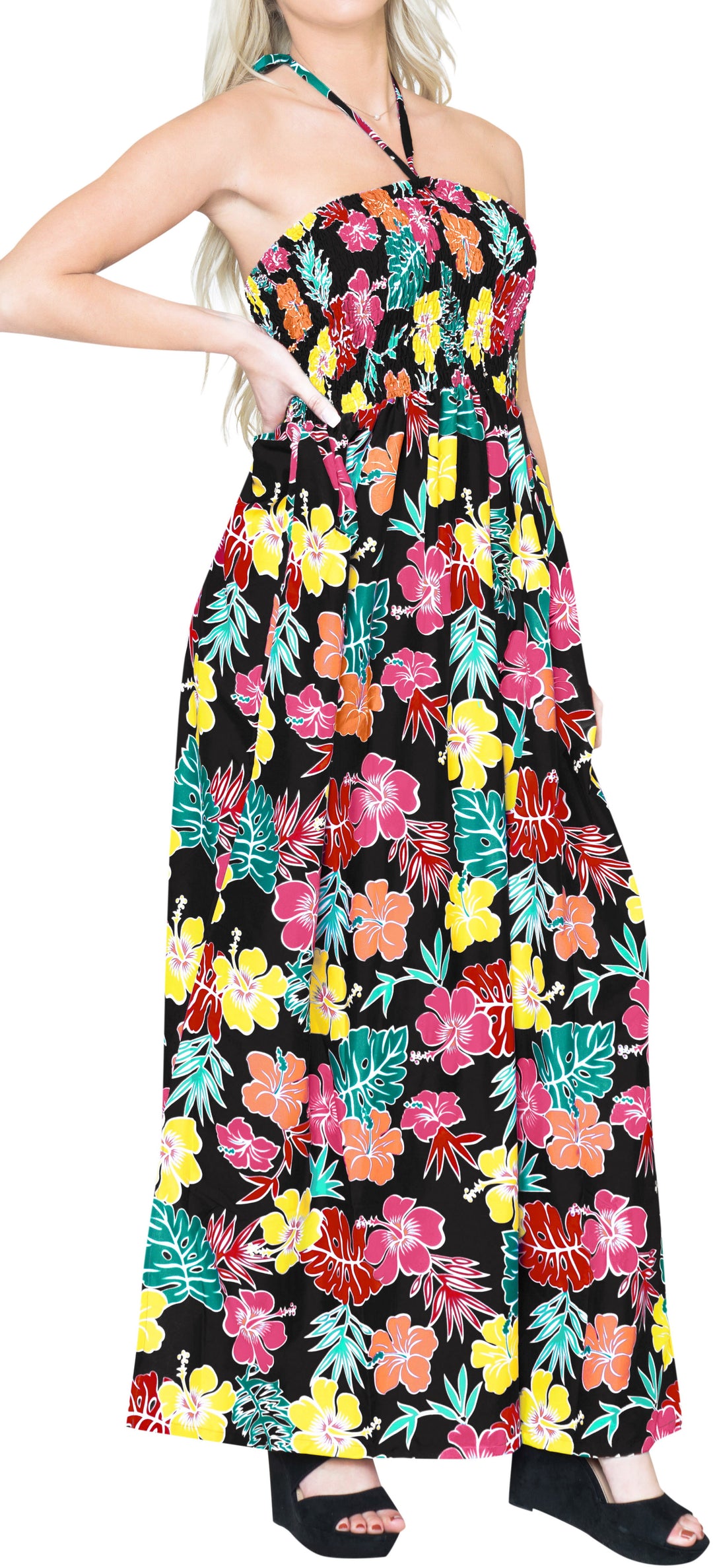 LA LEELA Multi Long Dress - 909709