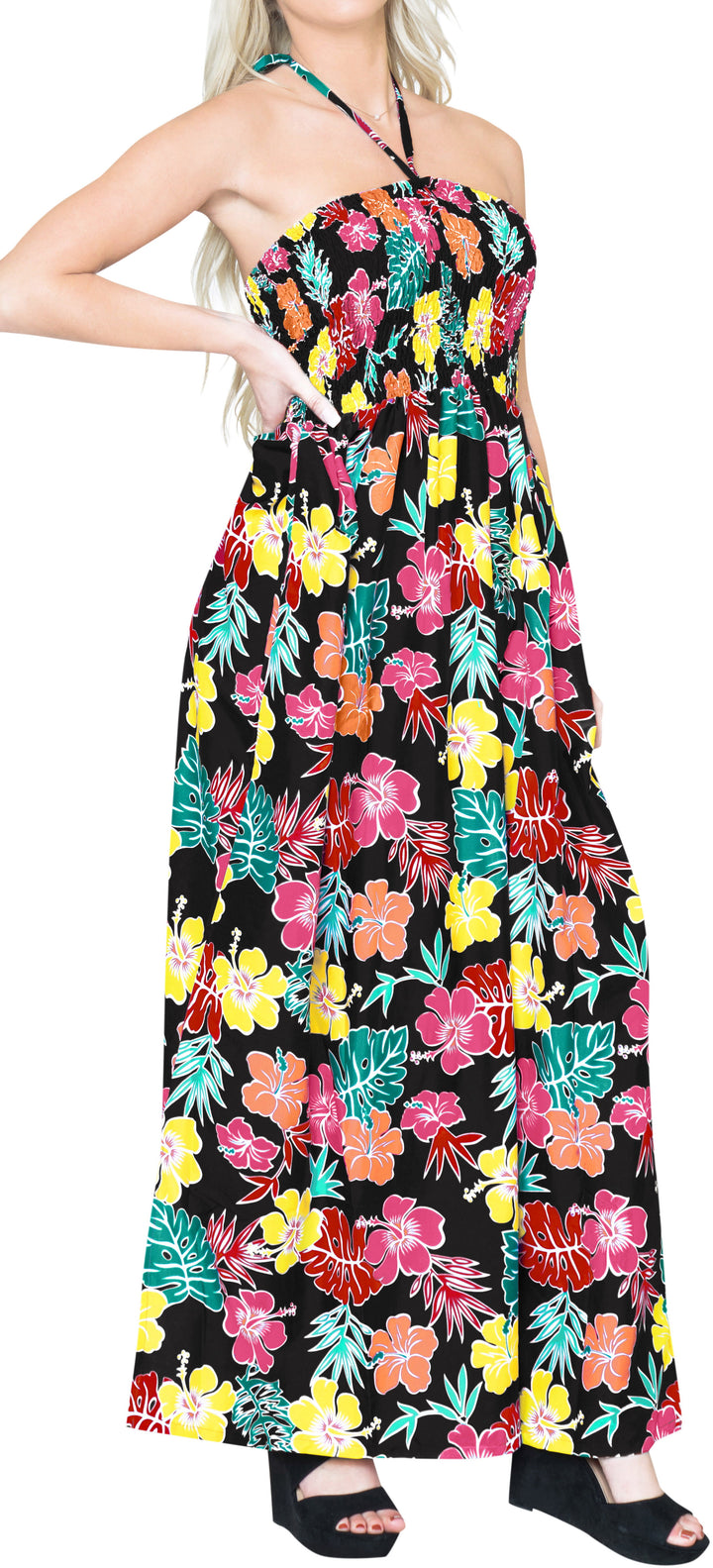 LA LEELA Multi Long Dress - 909709
