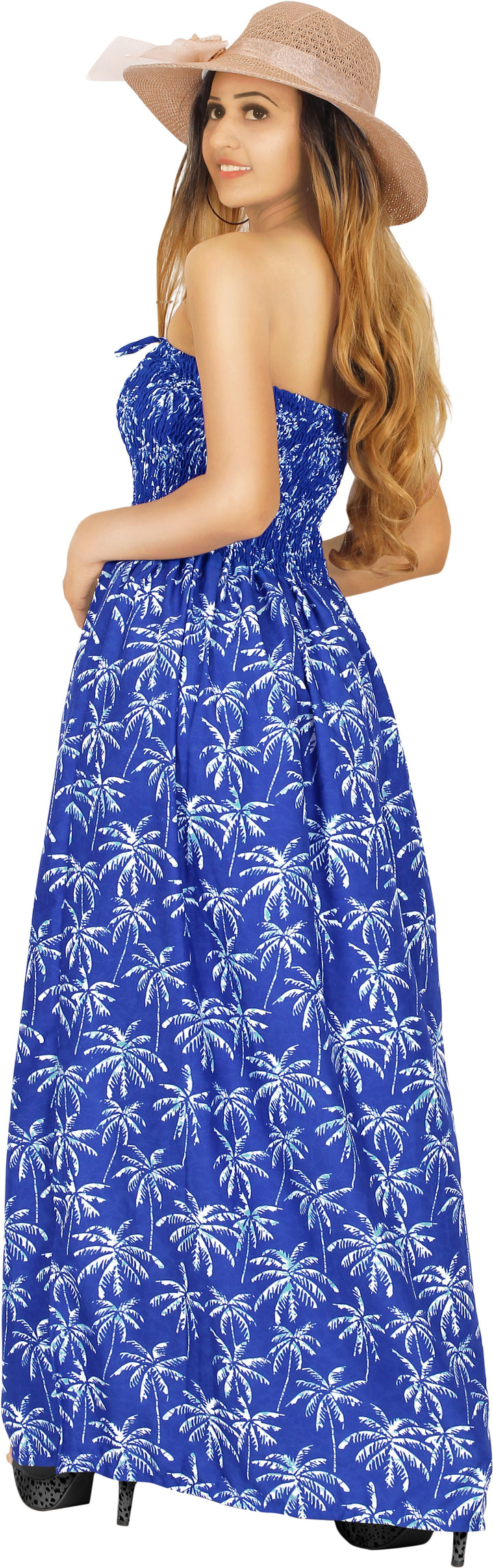 LA LEELA Blue Long Dress - 917332