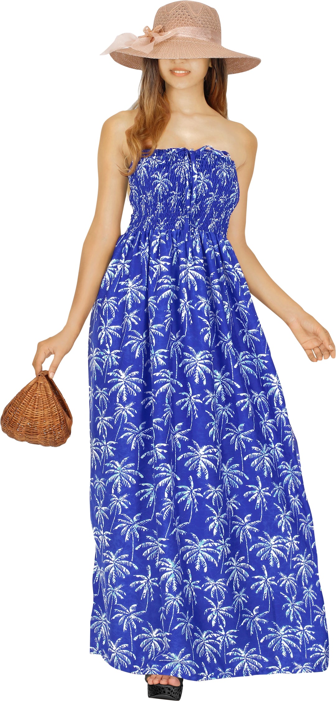 LA LEELA Blue Long Dress - 917332