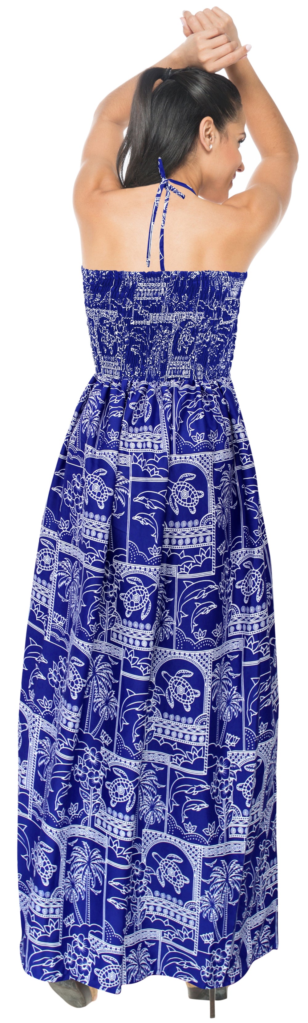 LA LEELA Blue Long Dress - 135828