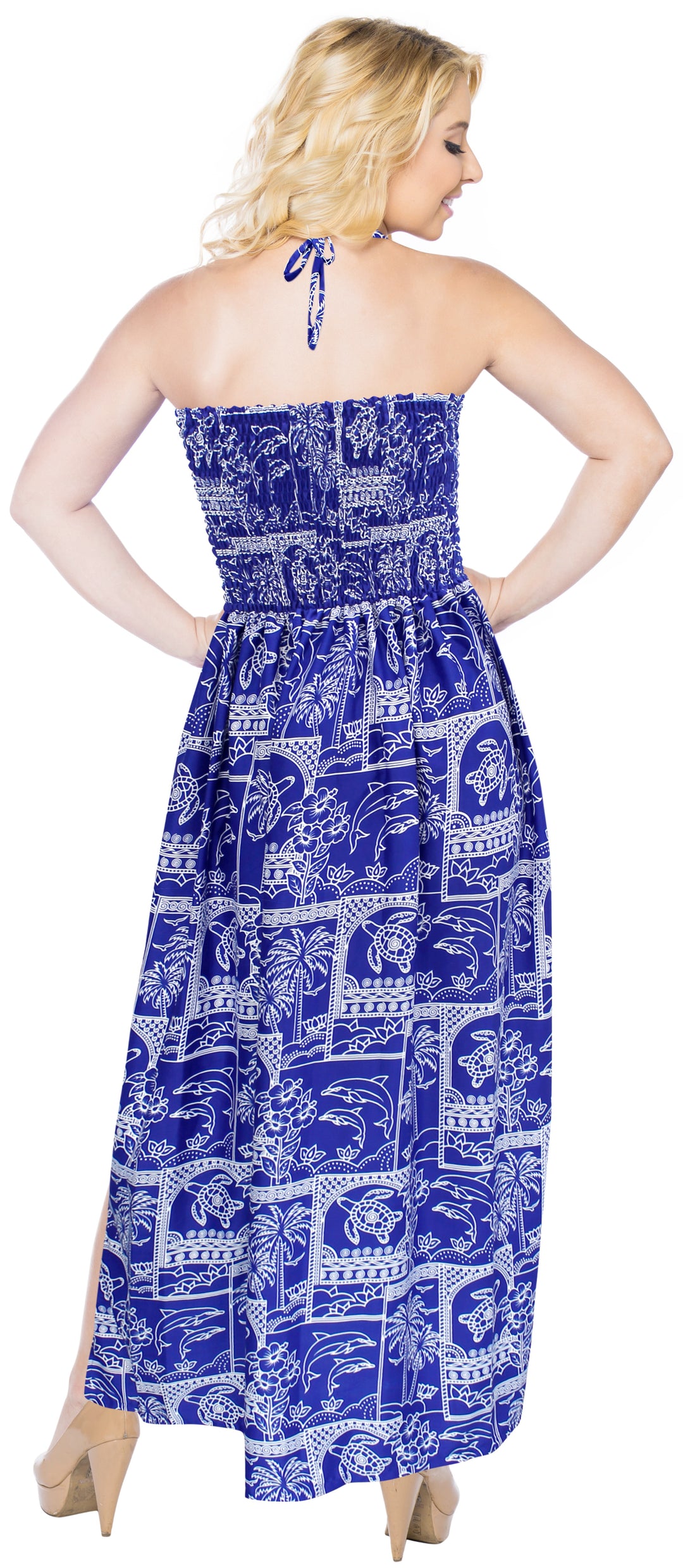 LA LEELA Blue Long Dress - 135828