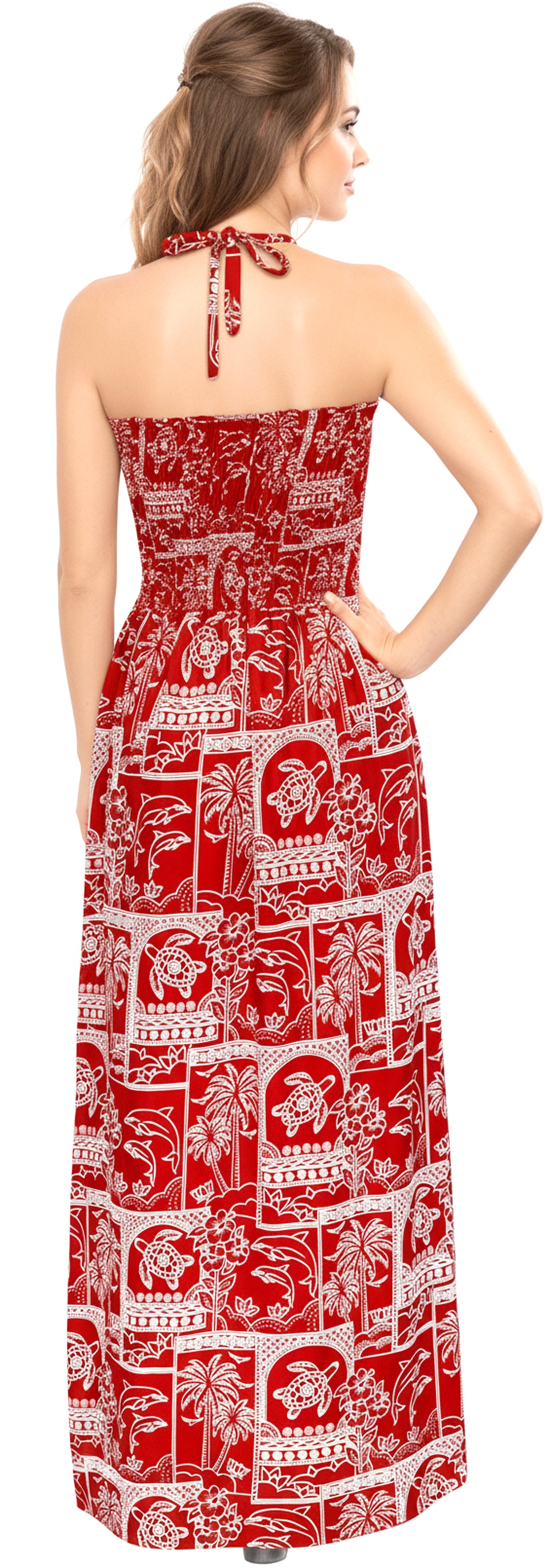 LA LEELA Red Long Dress - 135829